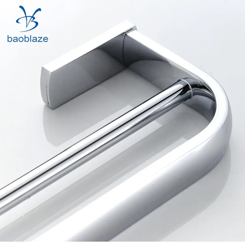 Wall Mounted Double Bar Towel Rack Holder Hanger Bathroom Wall Towel Bar Shelf, Space Saving