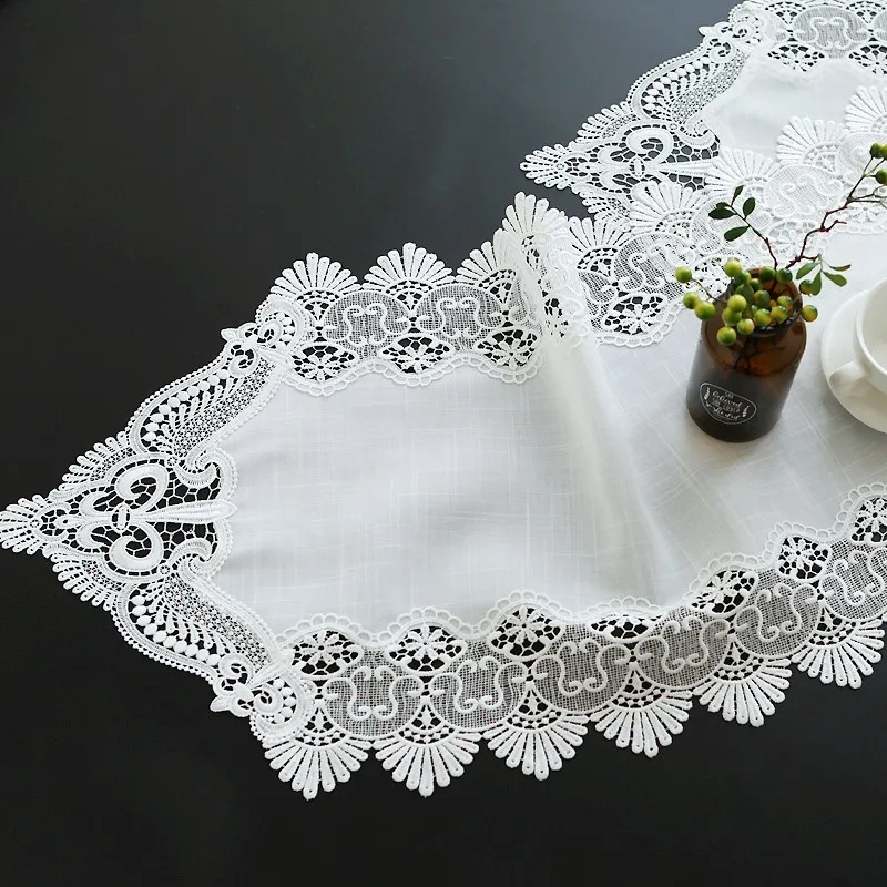 Modern Minimalist Cotton Water Soluble Lace Tablecloth Coffee Table Runner Mats Flag Banquet Christmas Wedding Party Decoration Modern Minimalist Cotton Water Soluble Lace Tablecloth Coffee Table Runner Mats Flag Banquet Christmas Wedding Party Decoration