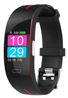 P3 смарт-браслет ЭКГ+ PPG кровяное давление, пульсометр, Смарт-часы, мужские смарт-браслет, фитнес-трекер, смарт-браслет, умные часы - Цвет: Красный