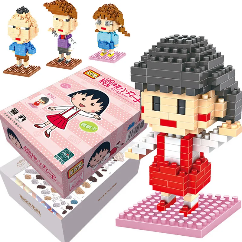 Новое поступление LOZ Пластиковые Алмазные строительные блоки Chi bi Maruko в сборе