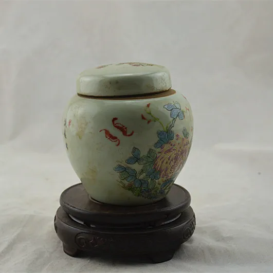 Антикварная имитация птицы Tongzhi пастельные узоры Чайная коллекция старинного фарфора