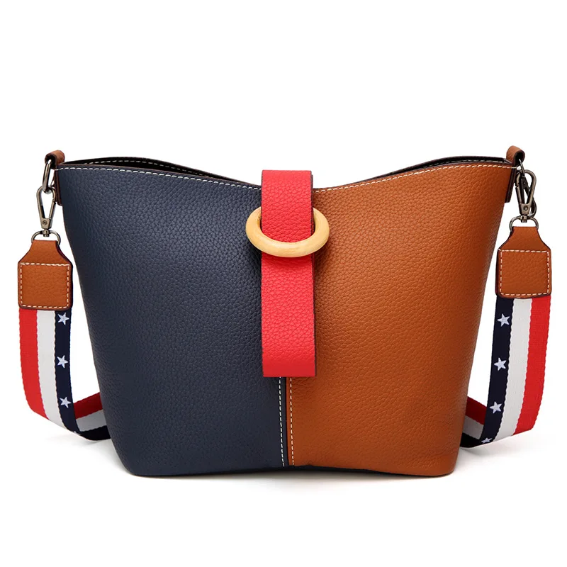 

2018 New Handbags Europe And The United States Fashion Stitching Women's Photo Bag Handbag Shoulder Bag