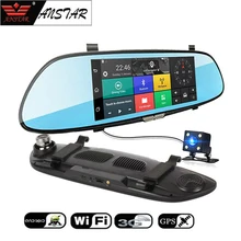 ANSTAR 3G Car Camera 7″Touch Android 5.0 GPS Car DVR Video Recorder Bluetooth WiFi Dual Lens Rearview Mirror Dash Cam Car DVRS
