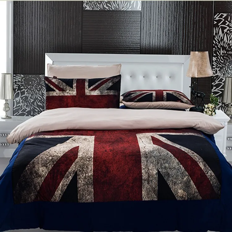 3 шт./4 шт. Флаг Великобритании постельное белье Твин/Полный/Queen Размер США флаг пододеяльник через Fedex