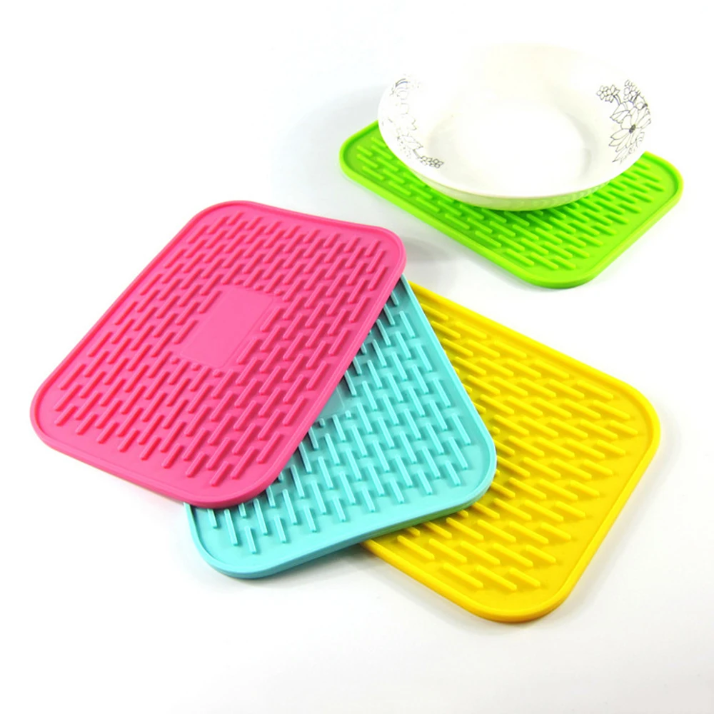 Kitchen Sink Mat Dishes Cup Dry Mat Rack Silicone Pot Holder Sink Mat 1