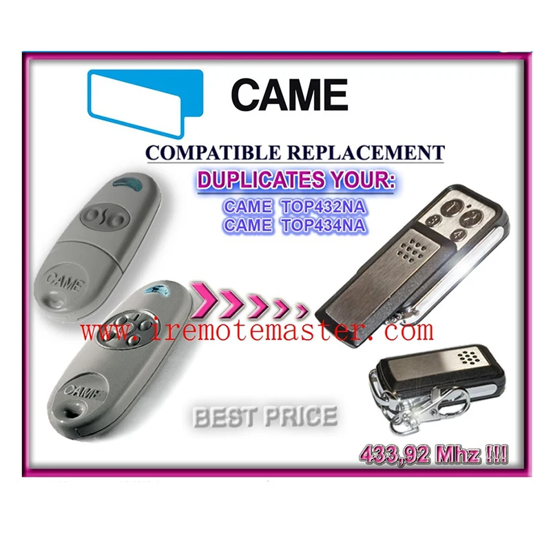 

Remote CAME TOP432NA,TOP434NA transmitter 433.92Mhz FREE SHIPPING