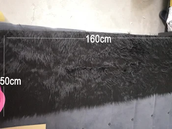 

Black fur fabric for coat vest stage cosplay DIY accessories
