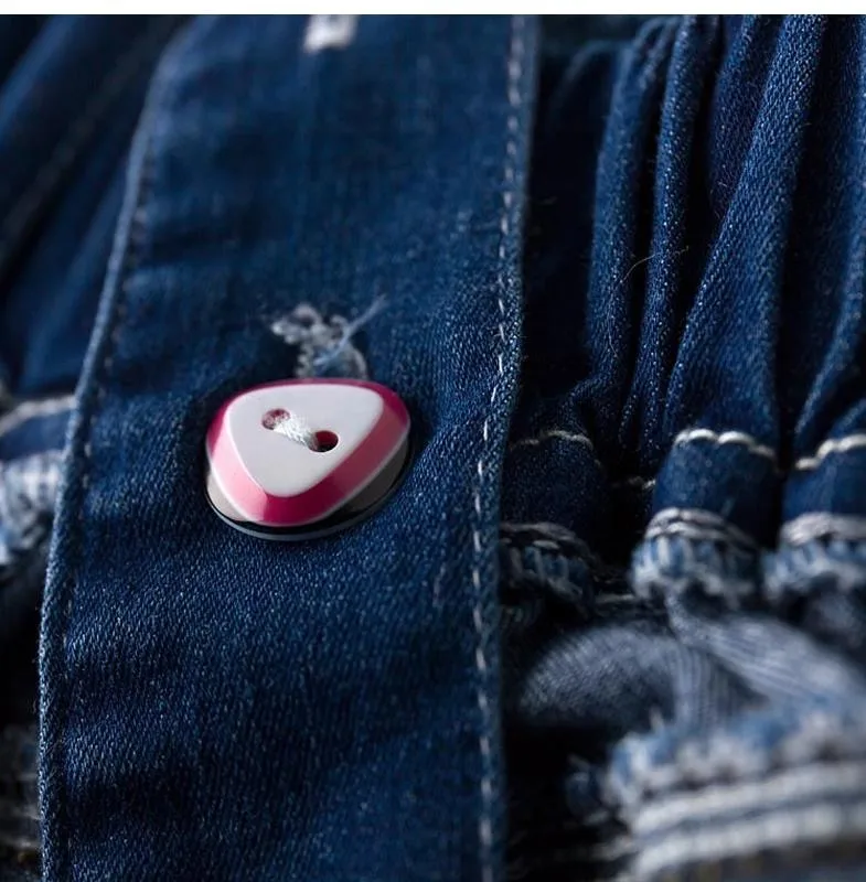 bonito doce moda lavado jeans denim macacão
