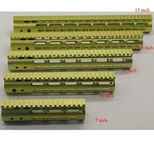 7”10”12”15″ inch Ultra Light Slim Glass Green Anodized Keymod Free Floating Hand Guard Fore Rail Mount System