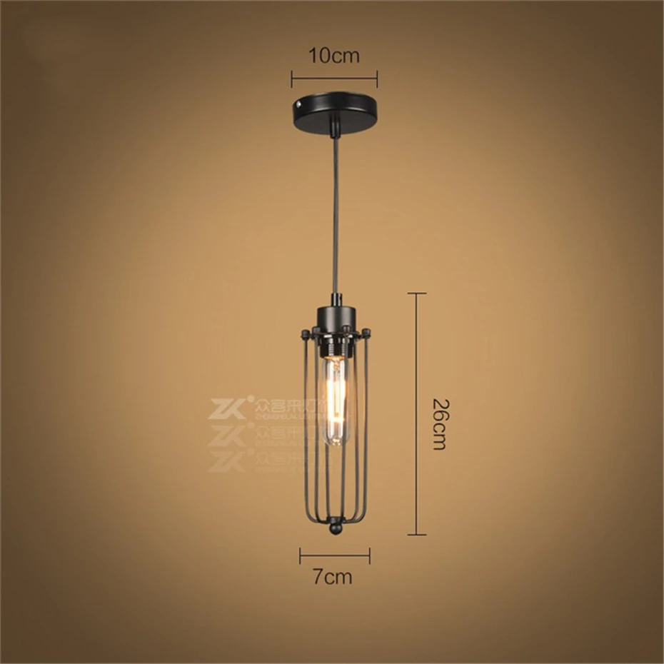 Ретро промышленный подвесной светильник в виде птичьей клетки, винтажный креативный Железный E27 подвесной светильник для столовой, ресторана, барной стойки
