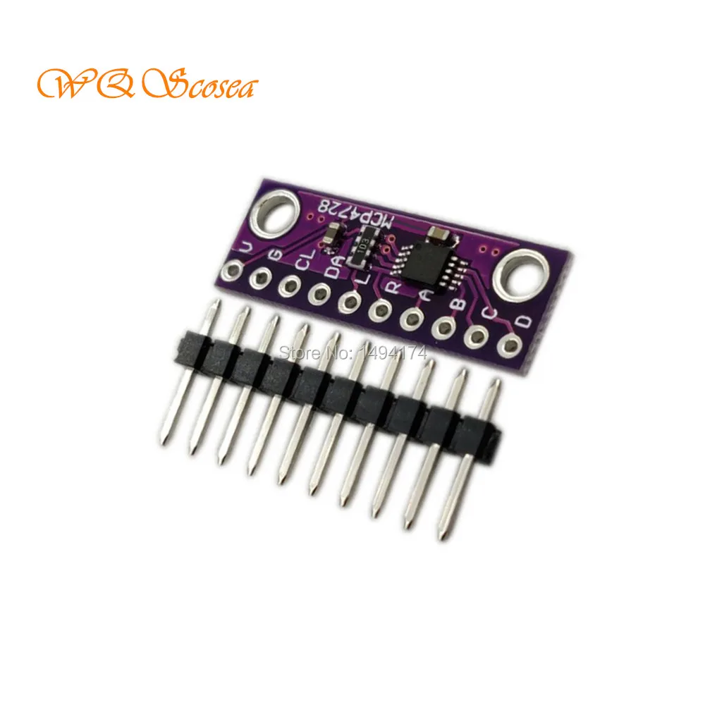 WQScosea Q8S-383 MCP4728 12 бит 4CH цифро-аналоговый преобразователь ЦАП оценка