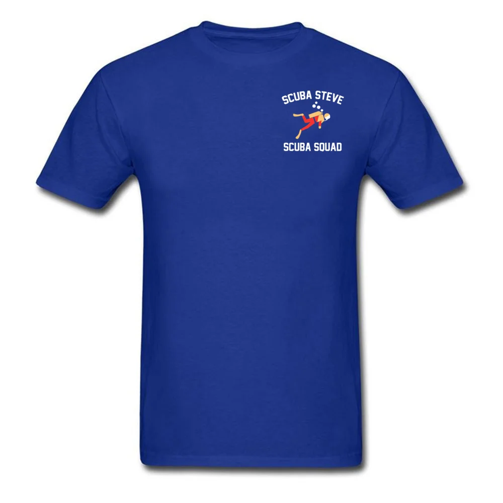 Scuba Steve scuba squad 3452 T-Shirt Newest Short Sleeve Classic 100% Cotton Crew Neck Men's T Shirt T Shirts Thanksgiving Day Scuba Steve scuba squad 3452 Chest blue