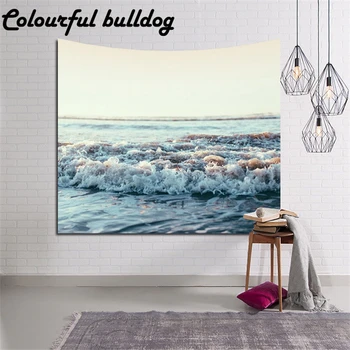 

Wholesale 3D Beach Towel Seaside Landscape Sunrise Printed Wall Tapestry Yoga Mat Home Living Room decorative tapestries carpets