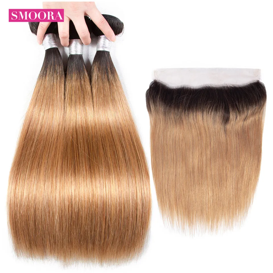 ombre honey blonde bundle hair with frontal