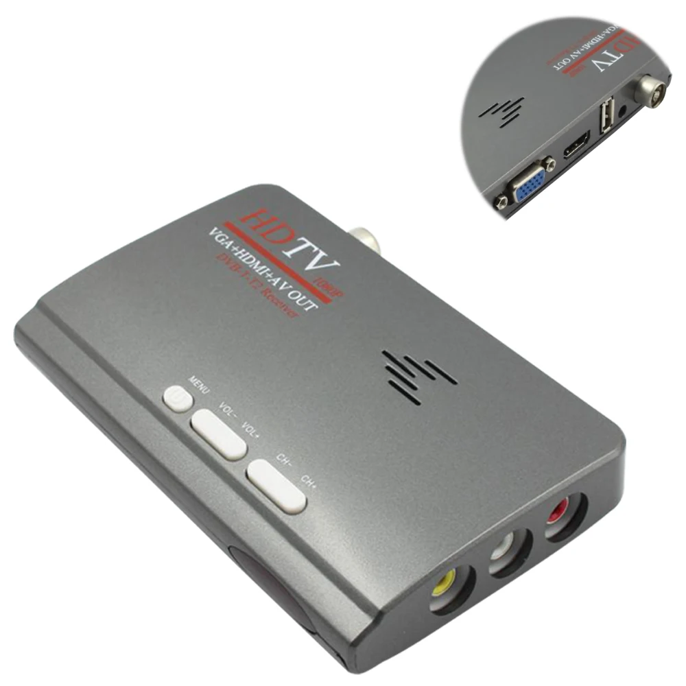 Цифровой HDMI DVB-T/T2 dvbt2 ТВ VGA модный ресивер конвертер
