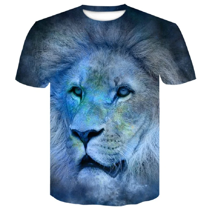 

Men's T-shirts Fashion Animal Lion 3D Print Hipster Funny t shirt Men Summer Casual street Hip-hop Tee shirt Male Tops M-4XL