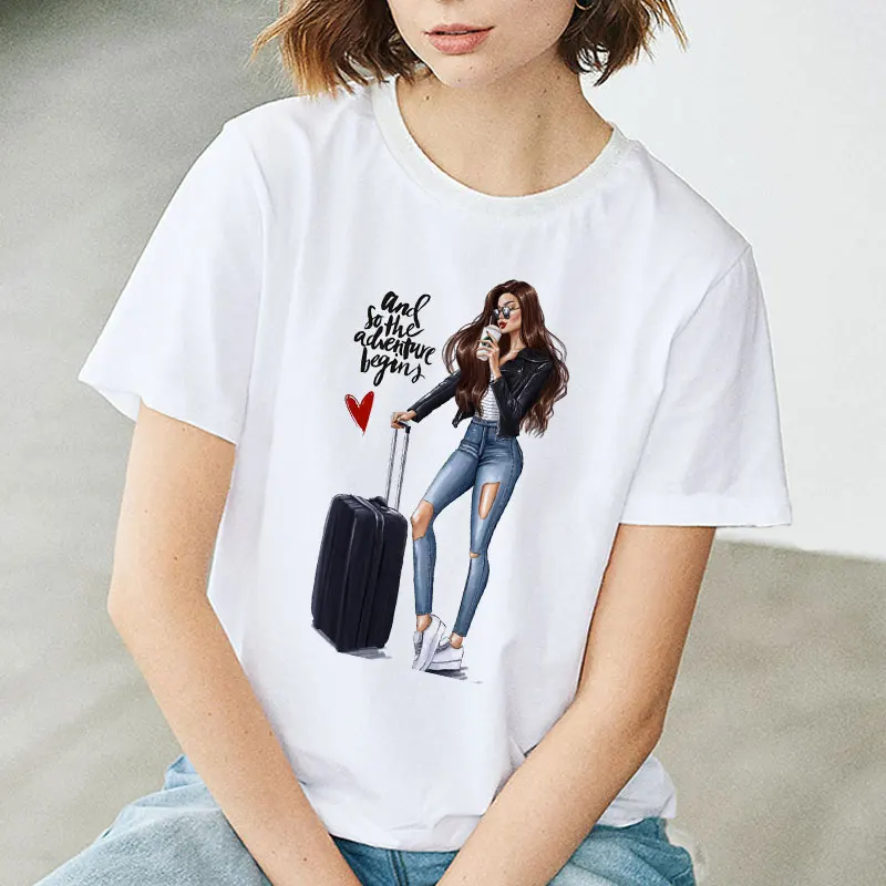 Модная женская футболка Корейская одежда уличная Harajuku летняя с коротким рукавом