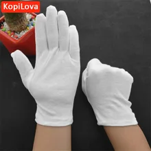 KopiLova, уплотненные белые хлопковые перчатки, перчатки для выступлений, перчатки для безопасности водителя, этикет, для приема, парада, перчатки