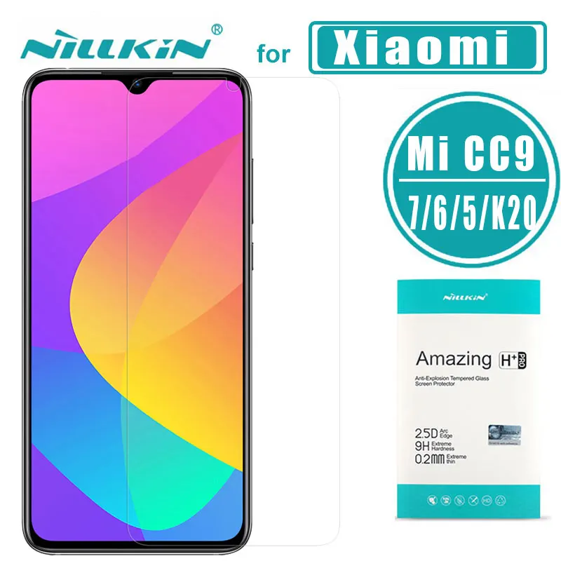 Закаленное стекло Nillkin 9H + Pro для Xiaomi Mi 9 CC9 A3 Lite Защитная пленка экрана Redmi k20 7A 7 8A 8 Note