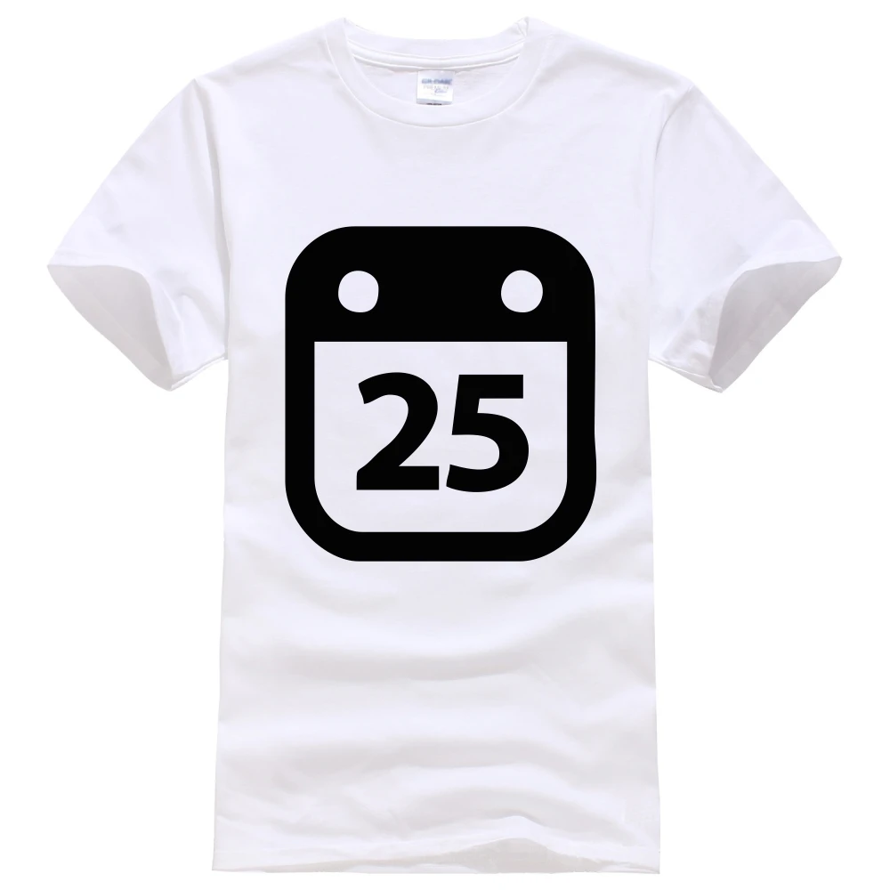 

Christmas gift New fashion 100% cotton T-shirts Skateboard Tee Printed Funny Tshirt Tops - 25 day calendar