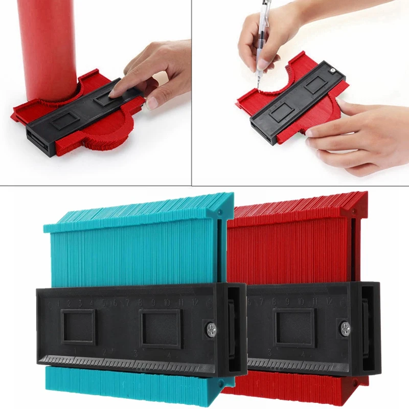 

5 Inch Plastic Profile Copy Gauge Contour Gauge Standard Wood Marking Tool Tiling Laminate Tiles General Tools Measuring Ruler