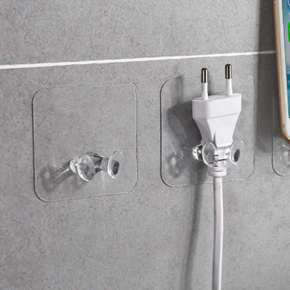 Buy 10PCS Strong Adhesive Power Plug Hook Kitchen