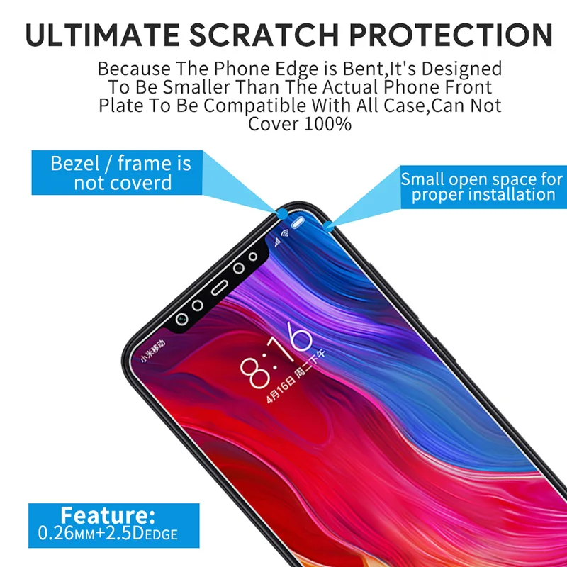 Закаленное стекло для ZTE Blade A7 Vita A4 A620 защитная пленка экрана чехол Axon 9 Pro|Защитные
