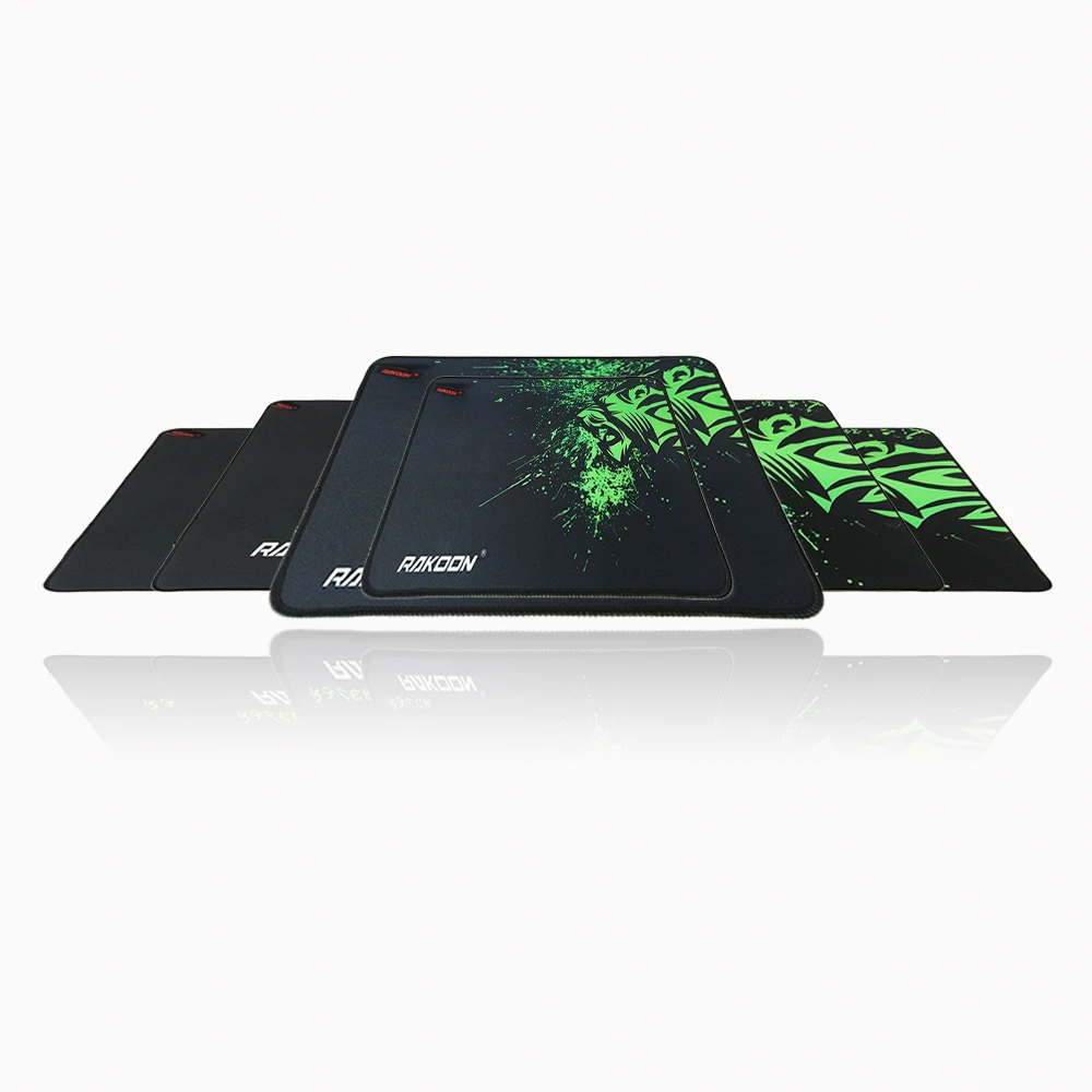 Green Print Large Gaming Mouse Pad Anti slip Natural Rubber Mouse Mat