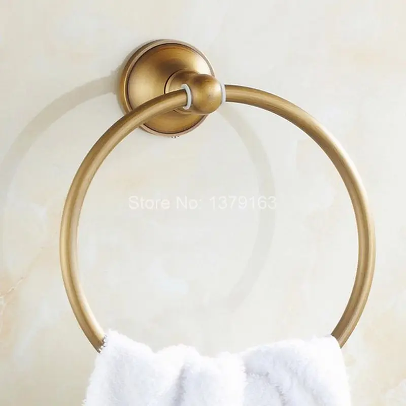 Antique Brass Wall Mounted Towel Ring Holder Rack Bathroom Accessories eba130 Antique Brass Wall Mounted Towel Ring Holder Rack Bathroom Accessories eba130