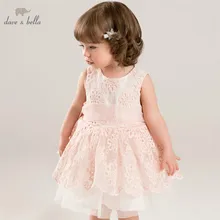 Dave bella/летнее платье принцессы с цветочным рисунком и большим бантом для маленьких девочек; платье для свадьбы; детская одежда для дня рождения; костюмы для девочек; детское платье; DB5657