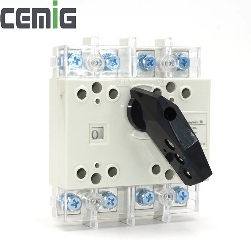 Cemig изоляция выключатель 100A 4P 50/60Hz AC400V 35 мм Din Rail Установка