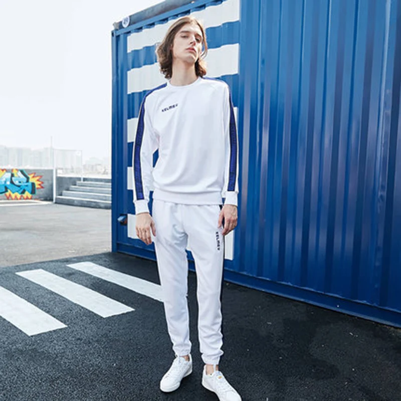 KELME спортивные штаны для бега для мужчин эластичные леггинсы для бега на молнии с карманом спортивные брюки 36831029