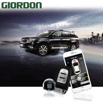 

Universal Keyless Entry Comfort PKE Phone APP Remote Start Car EngineCar Alarm Push Engine Start Stop Button 913A
