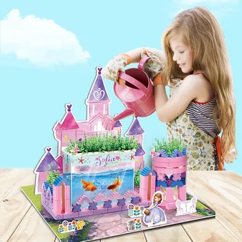 

Disney Puzzles Games 3D scene fun castle handmade children's DIY stitching toys Gift for the child toys for children
