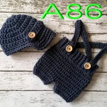 Детская вязаная шапка newsboy с чехлом для подгузников/шорты для новорожденных Фото prop NB-3M хлопок