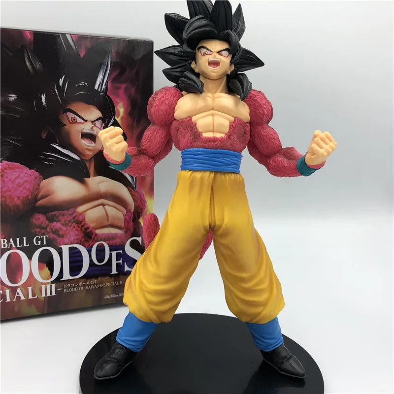 Аниме Dragon Ball Z Сон Гоку Супер Saiyan 4 боевой формы красные волосы фигурка DBZ ChocolatePVC Коллекция Модель 20 см