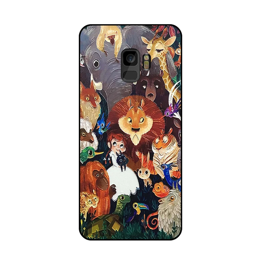 

For samsung galaxy note 8 note 9 s9 s8 plus case cover cute cartoon cat 3d relief matte soft silicon protective phone bag Ritozc