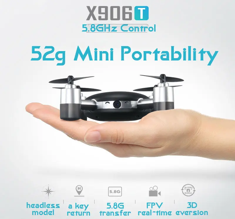 Mini quadcopters MJX 916 H Wi fi FPV 720 P Câmera HD RC Micro RIF Real
