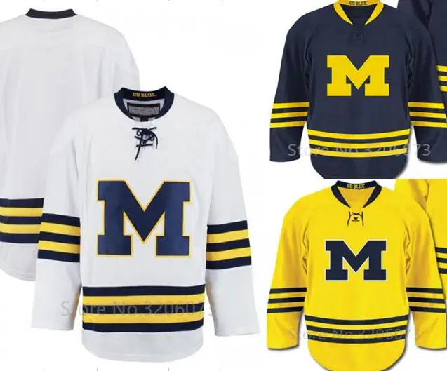 

Custom Michigan Wolverines hockey jersey any name and number shirts