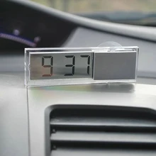 LCD Display Mini Electronic Watch-mounted Window Clock with Suction Cup Car Watch Auto Car Interior Ornament Accessories