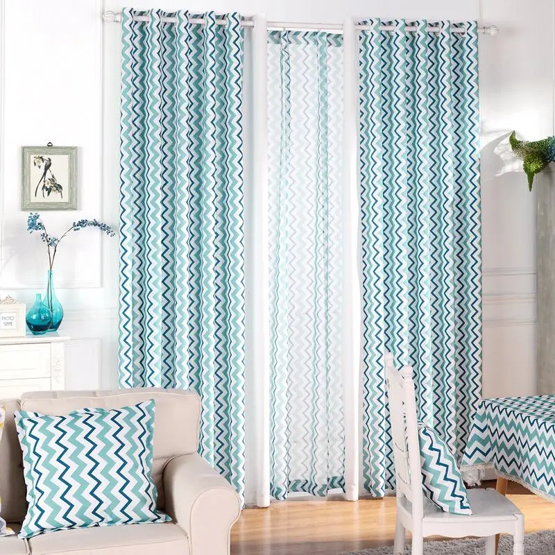 Cortina de ventana para dormitorio curtianos gruesos azul tela