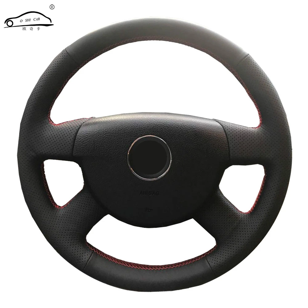 Genuine Leather car steering wheel Cover for Volkswagen VW Passat B6