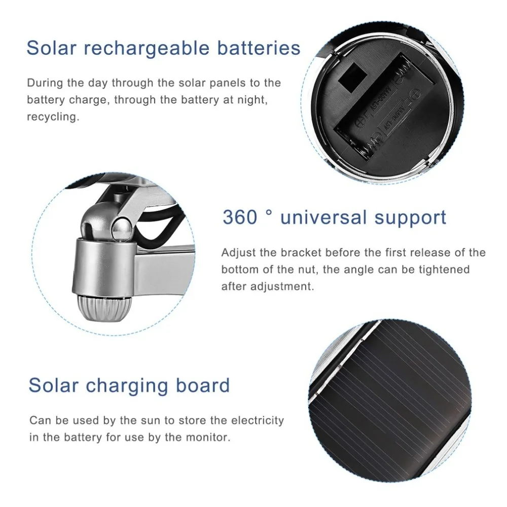 Fake Camera Solar Powered Dummy Camera High Simulation CCTV Camera Home Security Surveillance Camera With Led Red Light Flashing