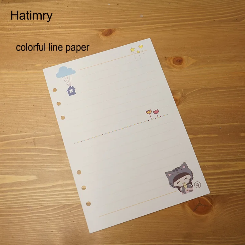 Hatimry A5 A6 красочные многоразовые для ноутбука sprail 6 отверстий школьные принадлежности кожаный блокнот многоразовые