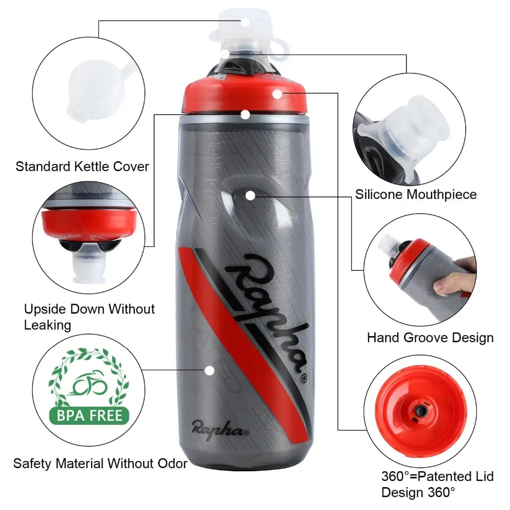 Спортивная бутылка для воды Rapha 620/750 мл велоспорта герметичная № 5 PP с замком на