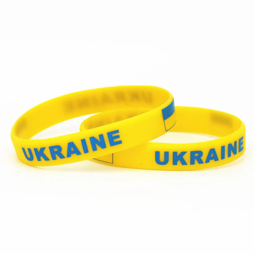 1 шт. Эластичный Силиконовый браслет с флагом Украины|Браслеты голограммой| |