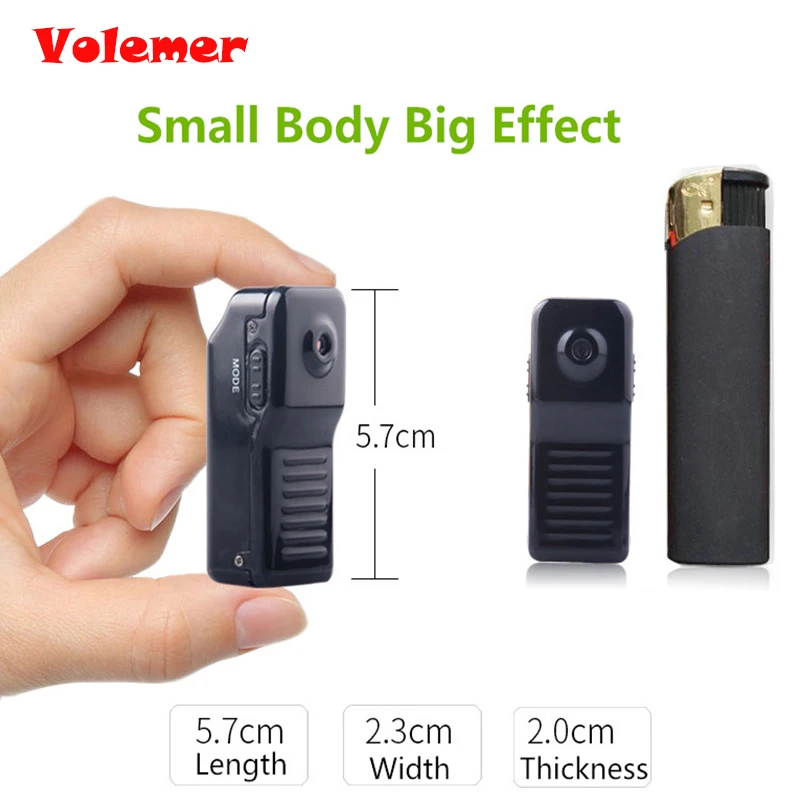 

Volemer MD11 Mini DV Camera HD720P Mini Camcorder with Bulit-in Microphone Action DV DVR Micro Cam Video Audio Recording pk SQ8