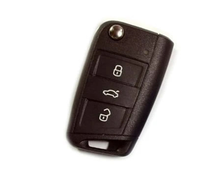 Жесткий Пластик БЕСКЛЮЧЕВОЙ дистанционный ключ защитный кожух(Блестящая серебряная) для VW Volkswagen Golf MK7