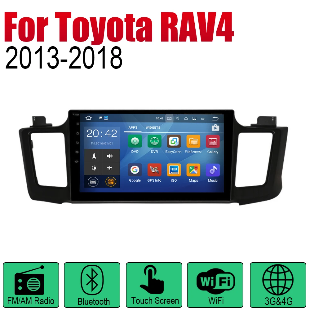 Discount ZaiXi Auto Radio 2 Din Android Car Player For Toyota RAV4 2013~2018 GPS Navigation BT Wifi Map Multimedia system Stereo 1