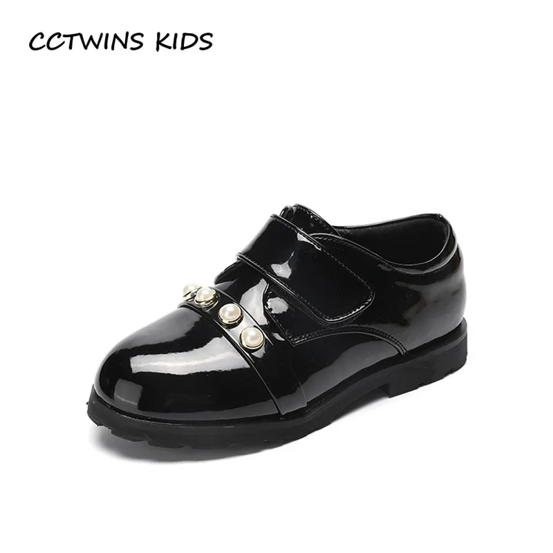 

CCTWINS KIDS 2018 Summer Boy Pu Leather Flat Children Fashion Pearl Shoe Baby Girl Brand Oxford Toddler Black GX1944